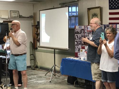 Charlie Gould, emcee,  Rick and Donna Dean McCluskey